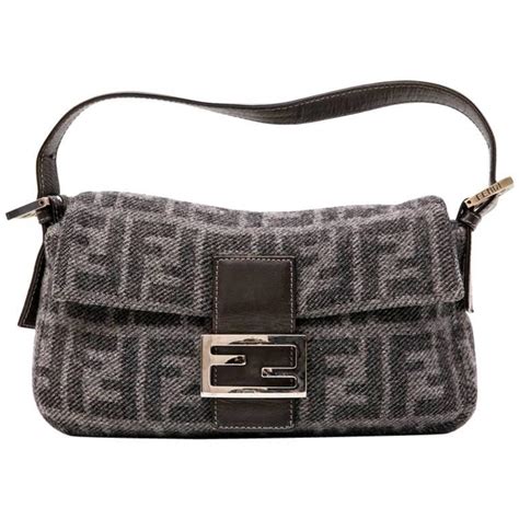 fendi baguette grey|Fendi baguette monogram.